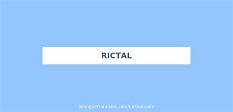 rictal meaning